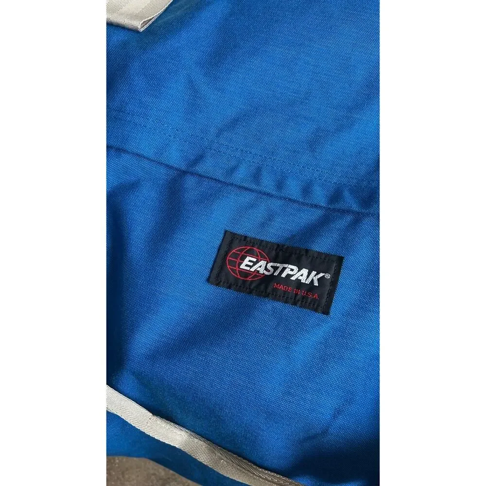 Vintage 80s Eastpak Blue Canvas Duffel Bag XXL Carry On Gym Travel Weekender